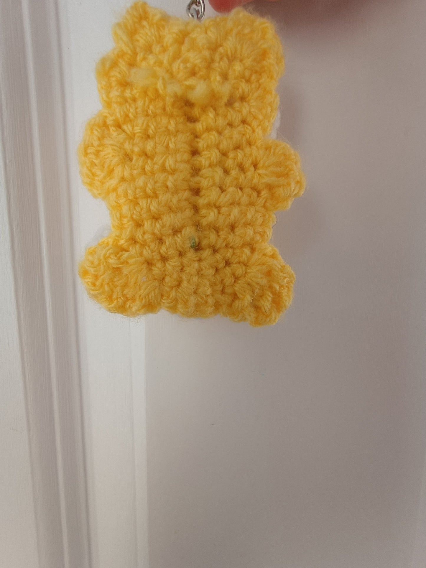 Sunny Bloom Bear Gingerbread Cookie Crochet Keychain 🌼🧸
