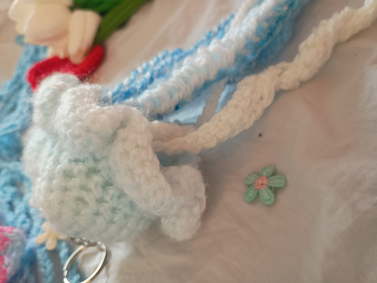 Ocean Dream Crochet Jellyfish Keychain πͺΌπ