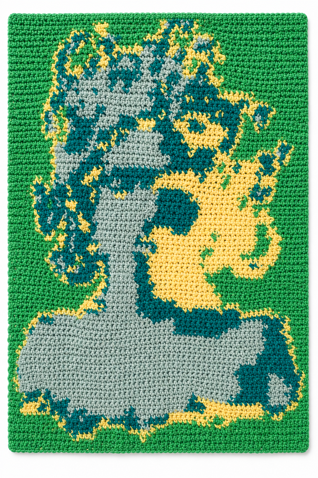 Handmade Medusa Crochet Tapestry Wall Hanging | Greek Mythology Fibre Art