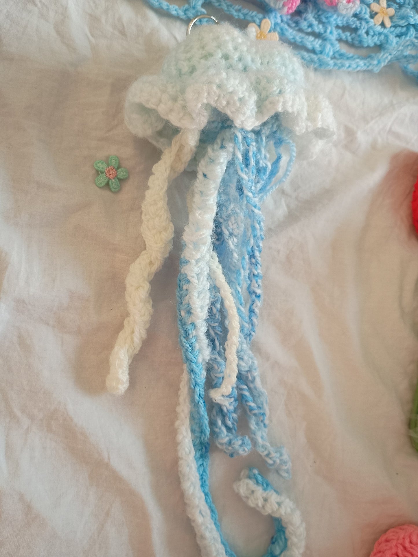 Ocean Dream Crochet Jellyfish Keychain 🪼💙