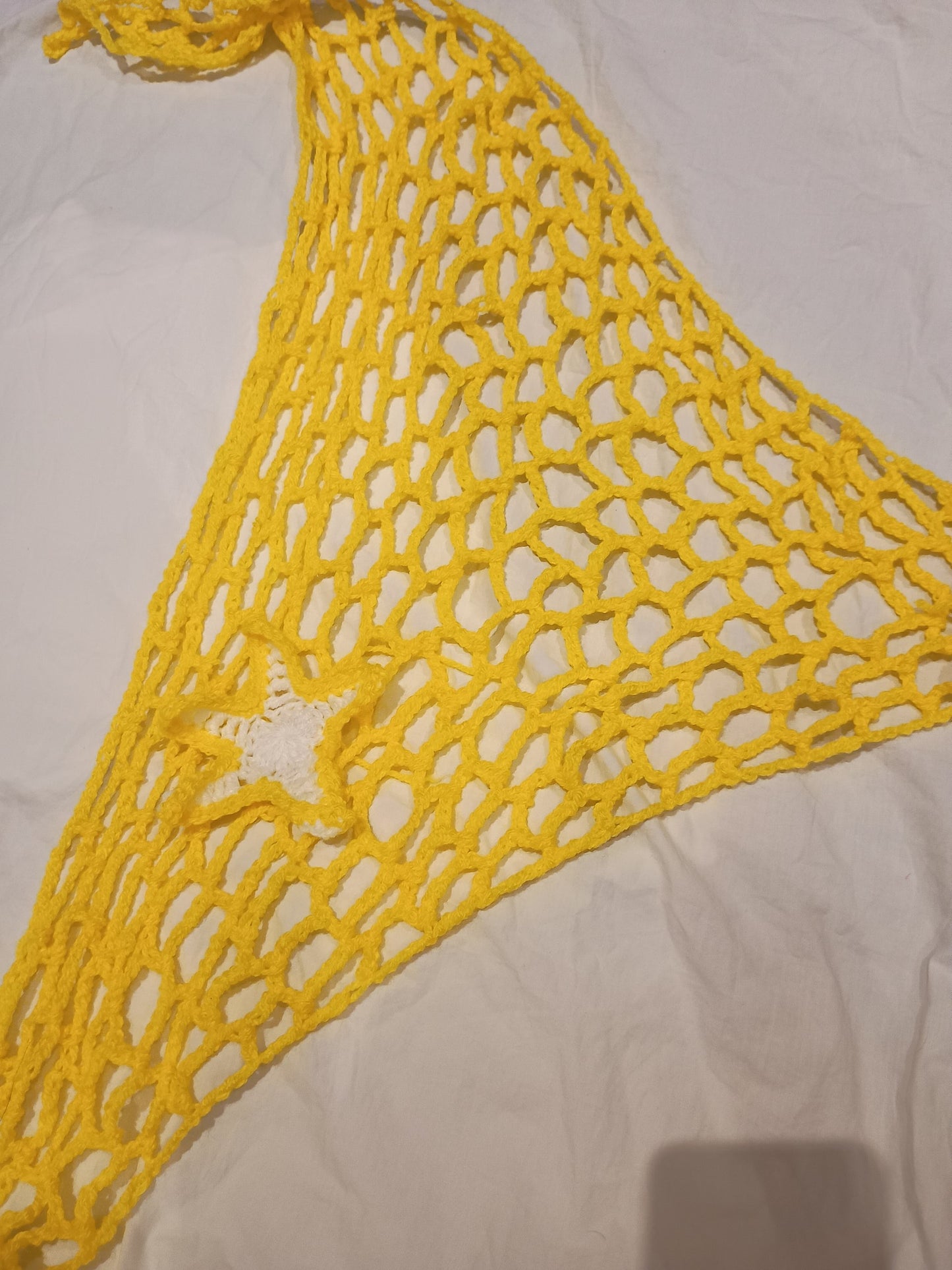 Sunlit Starfish 2-Way Crochet  Beach Mesh Cover-Up Size XS, S