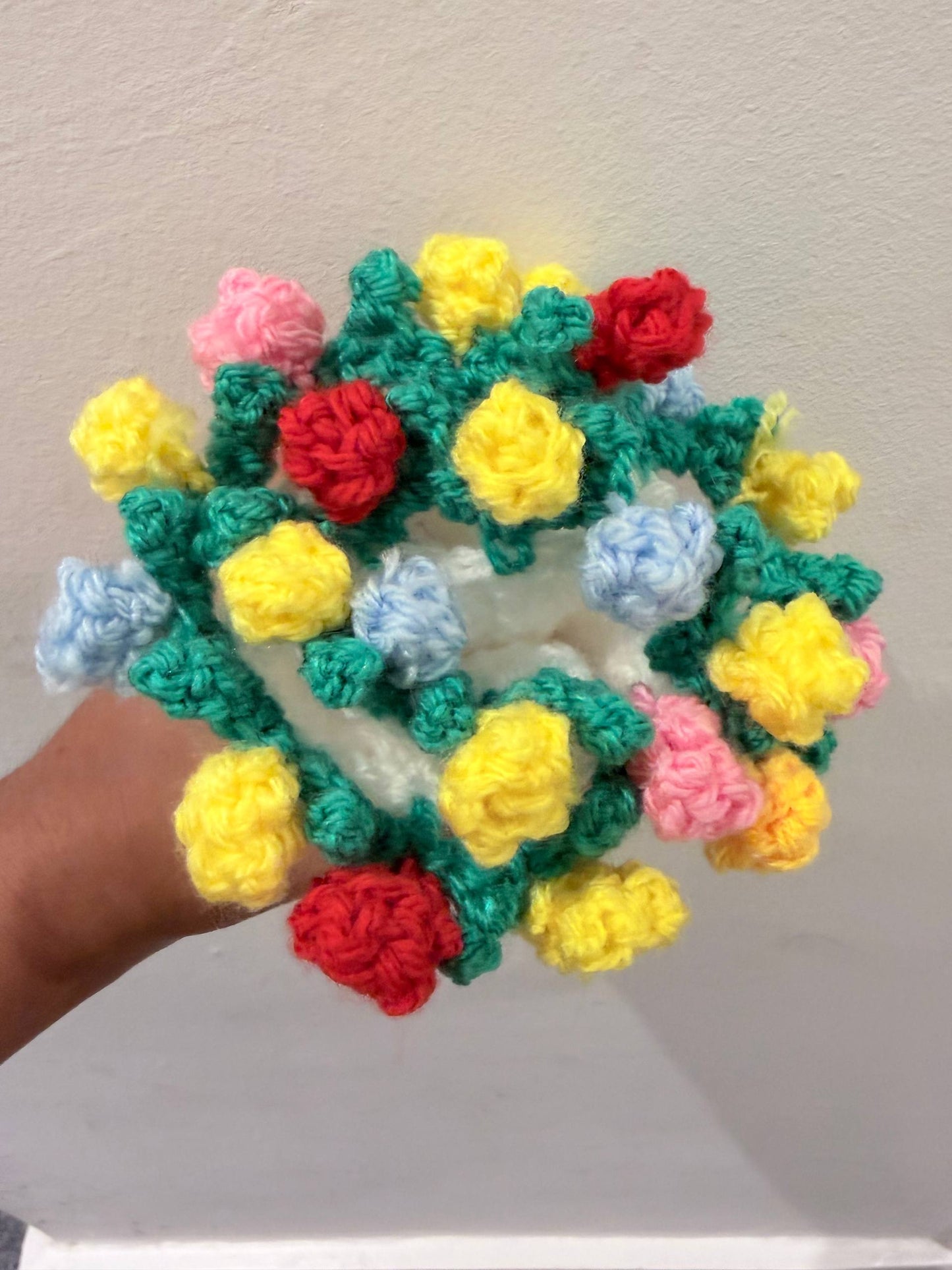 2-in-1 Crochet Flower Bouquet Coaster | Handmade Crochet Mug Mat & Table Décor 🌼☕