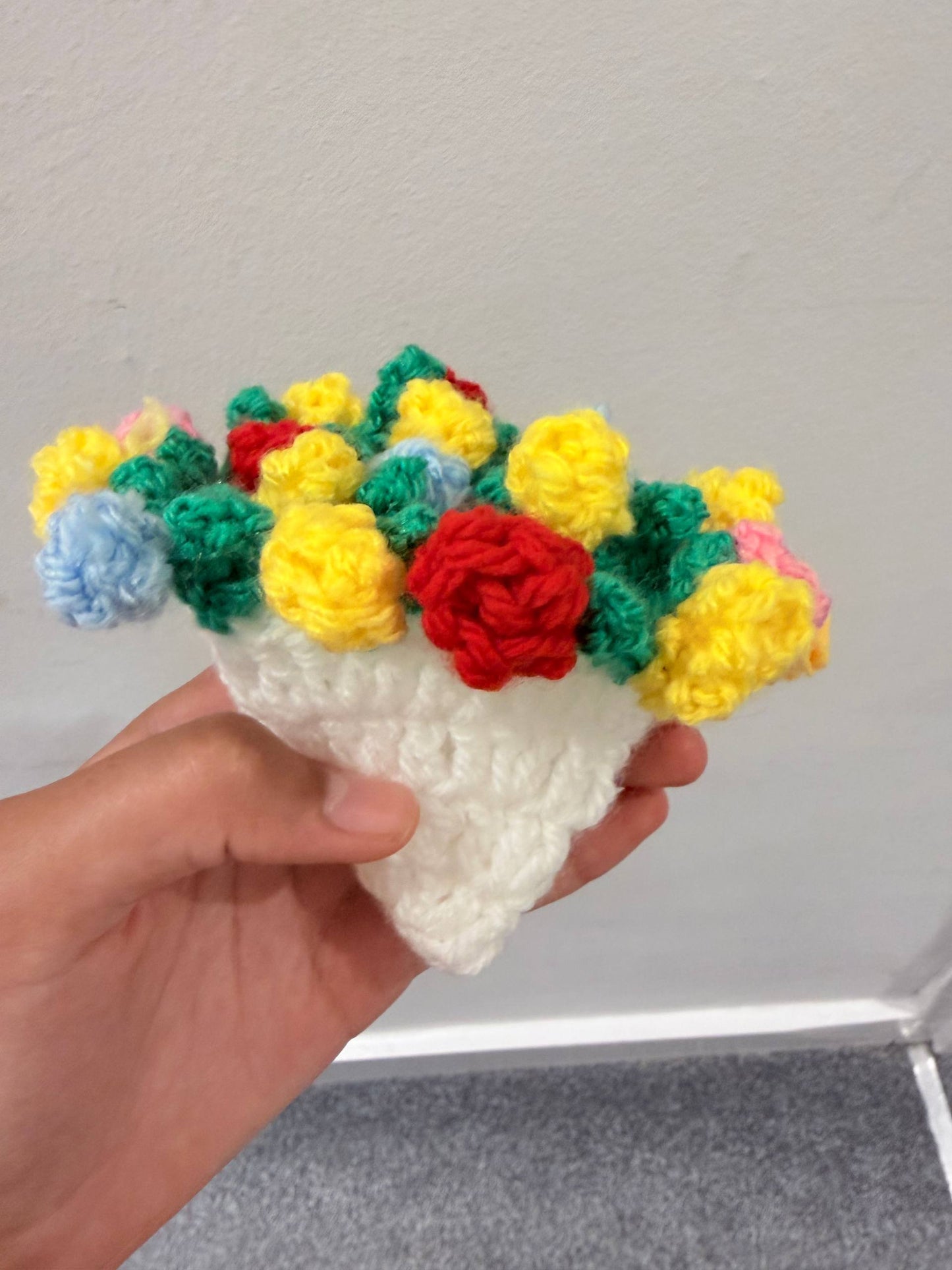 2-in-1 Crochet Flower Bouquet Coaster | Handmade Crochet Mug Mat & Table Décor 🌼☕