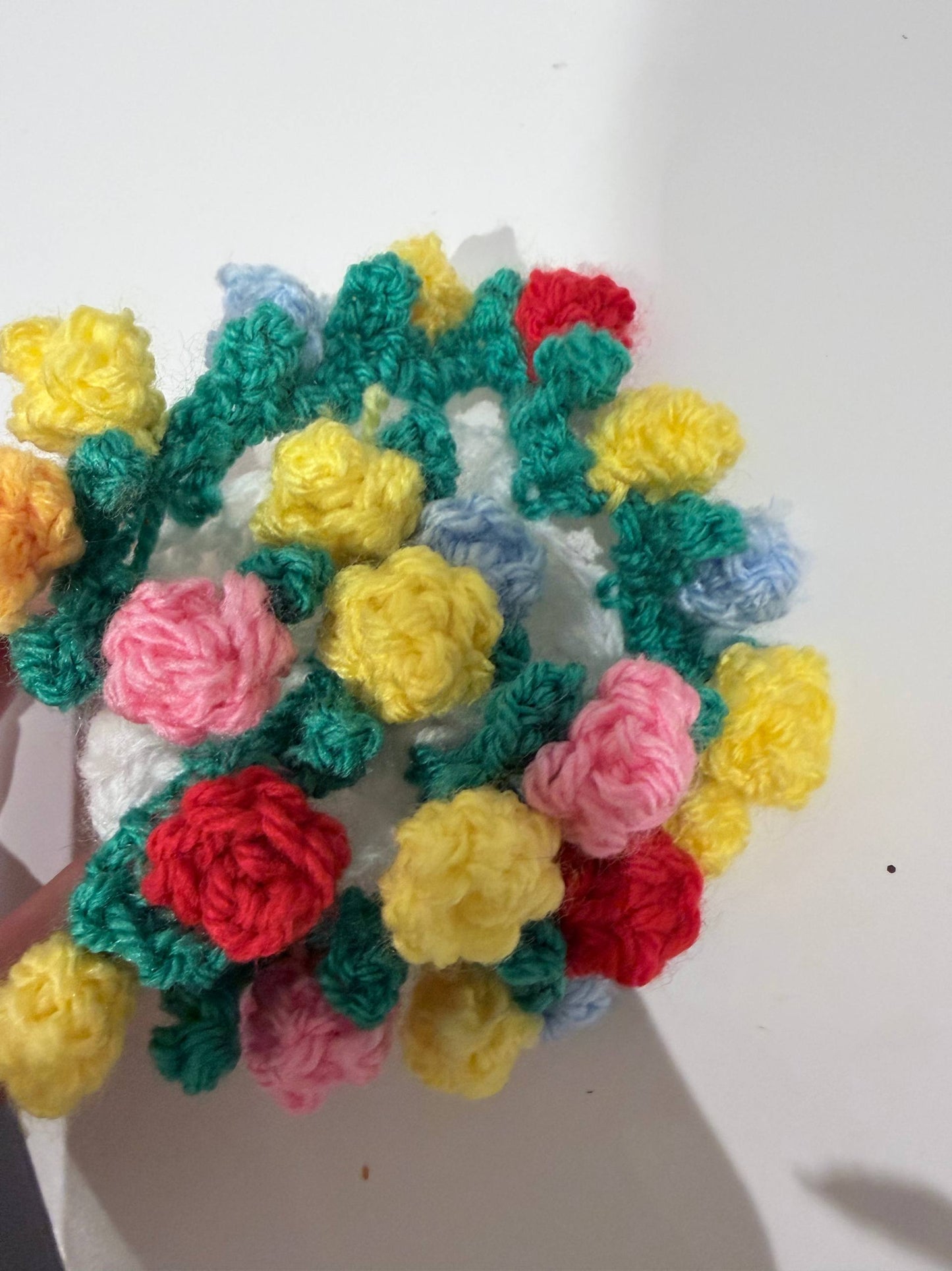 2-in-1 Crochet Flower Bouquet Coaster | Handmade Crochet Mug Mat & Table Décor 🌼☕