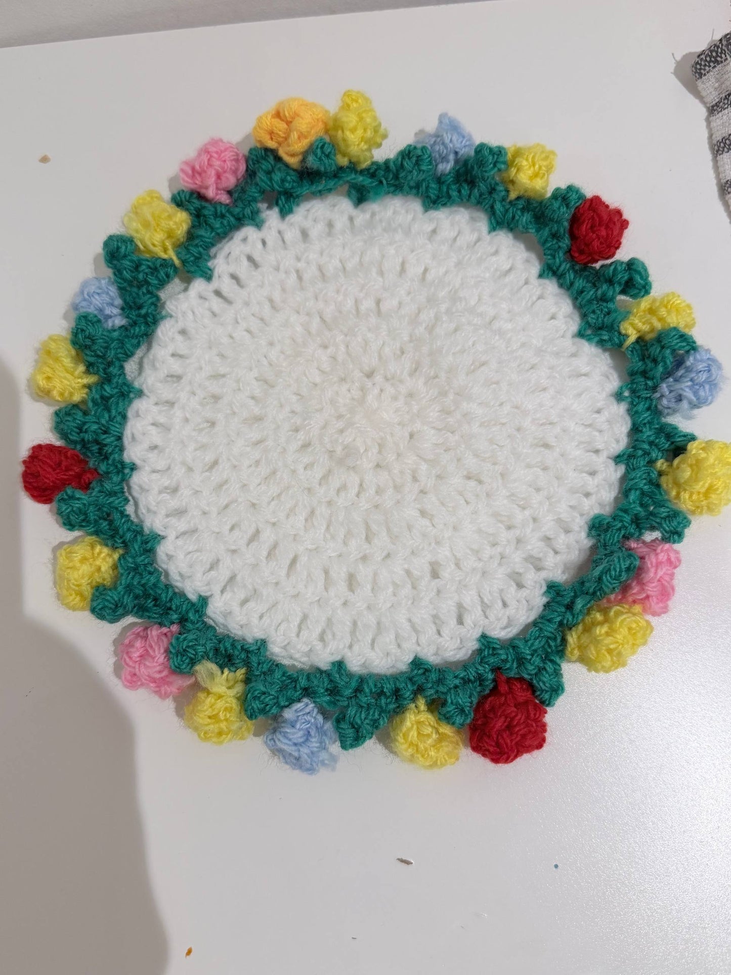 2-in-1 Crochet Flower Bouquet Coaster | Handmade Crochet Mug Mat & Table Décor 🌼☕